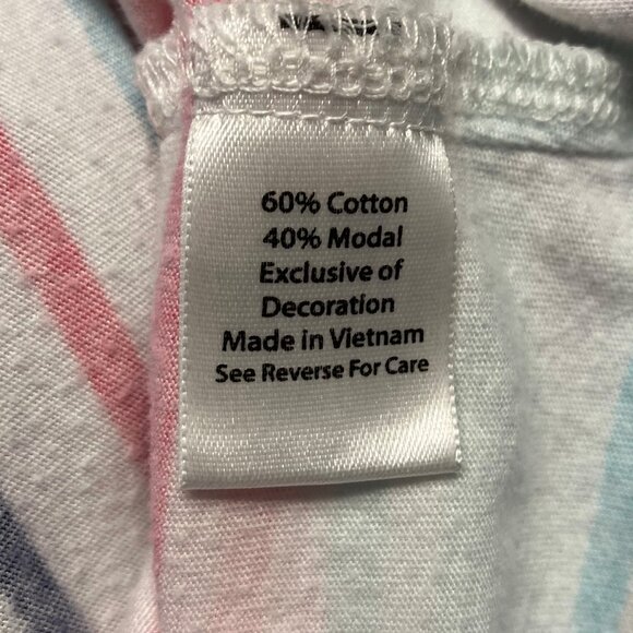 Coral Bay Beach Coverup Pink/White Stripe Size 1X - Picture 3 of 7